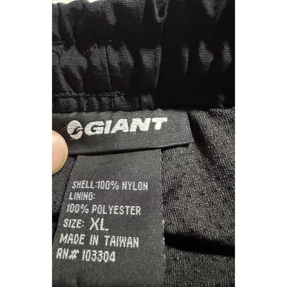VTG Giant Cycling Shorts Adult Extra Large Black Trunk Style Padded Nylon Shell - Picture 5 of 11